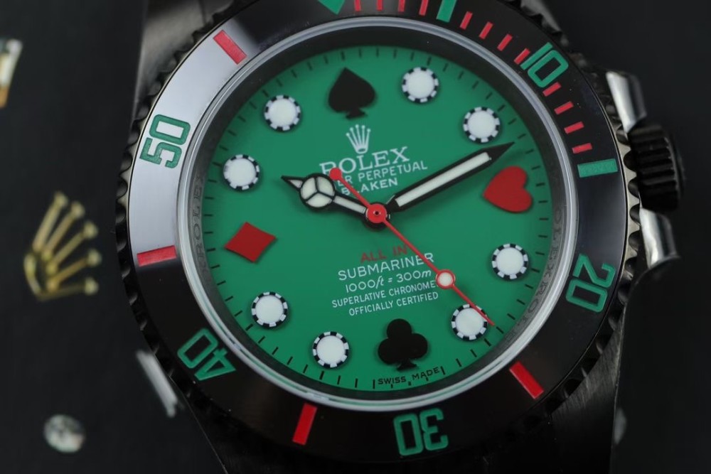 大c论表blaken镀黑劳力士水鬼赌王拉斯维加斯限量款腕表