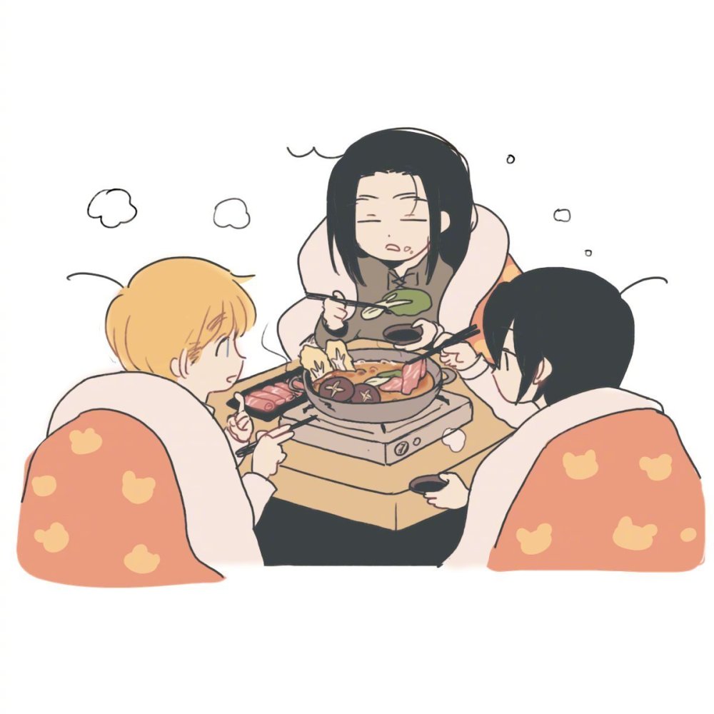 画师绘制的巨人三人组太可爱了