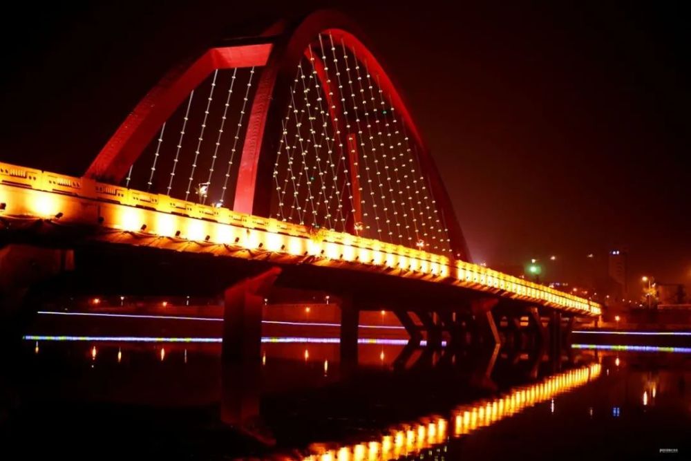 德阳彩虹桥夜景图片