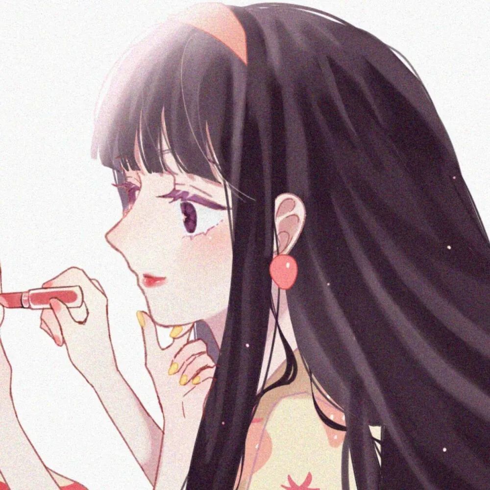 手绘唯美两人闺蜜头像你好有空的话和我私定一下终身