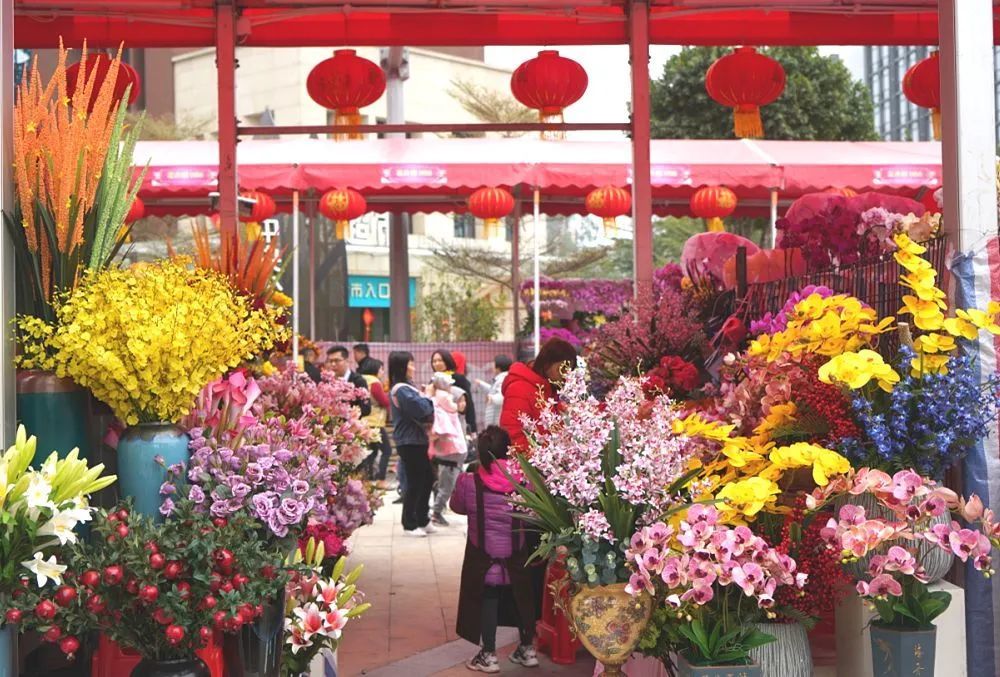 春节看花市图片