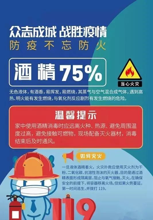 物业温馨提示防疫不忘防火请正确使用消毒用品