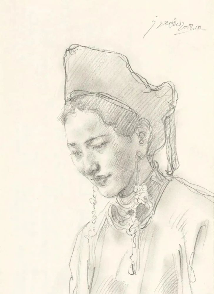 庞茂琨纸本素描速写系列作品