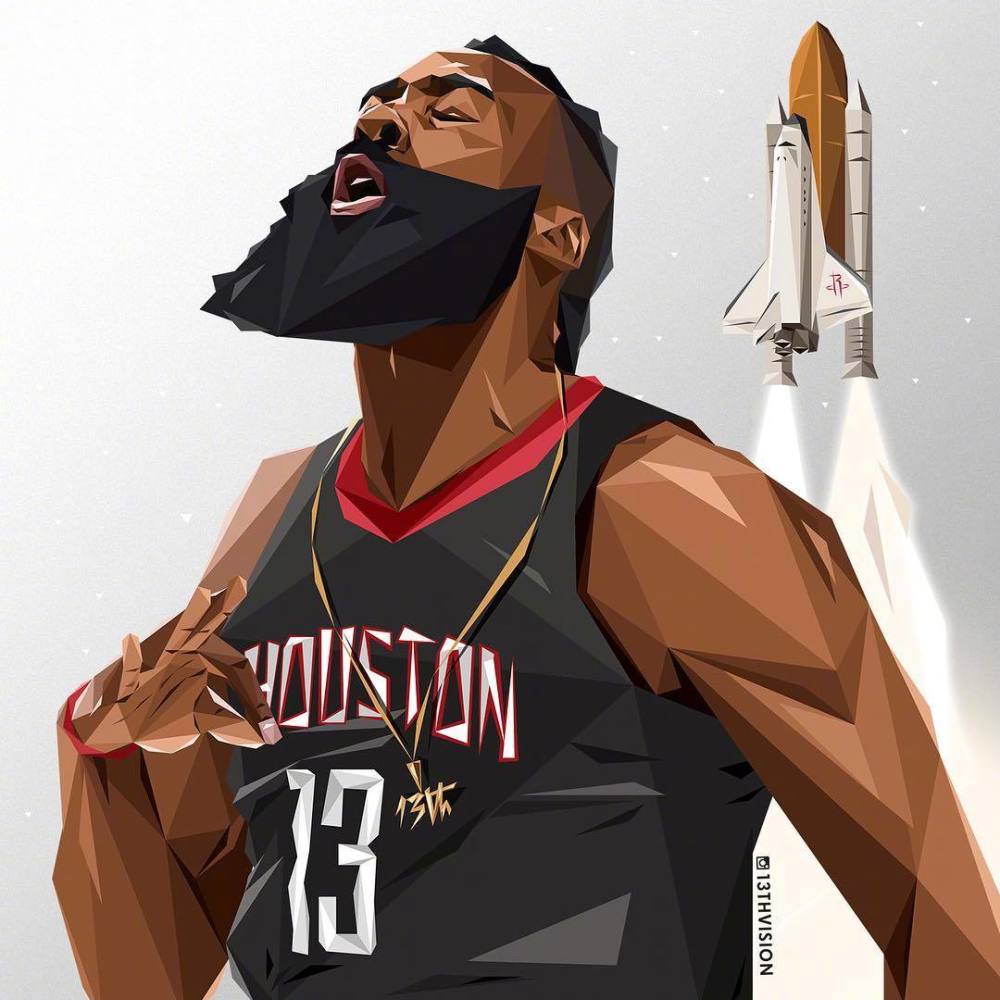 哈登头像哈登的胡子多值钱大约得打四个赛季吧