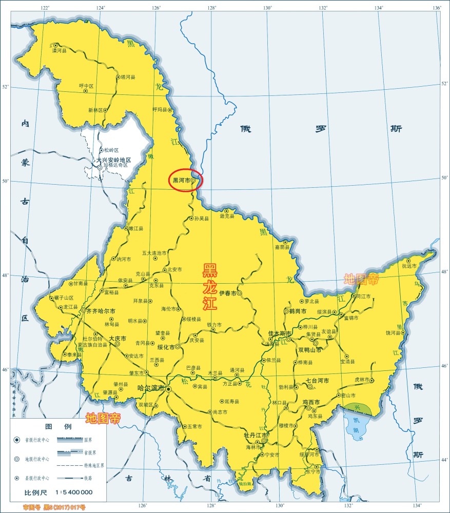 黑龙江黑河市地理位置图片