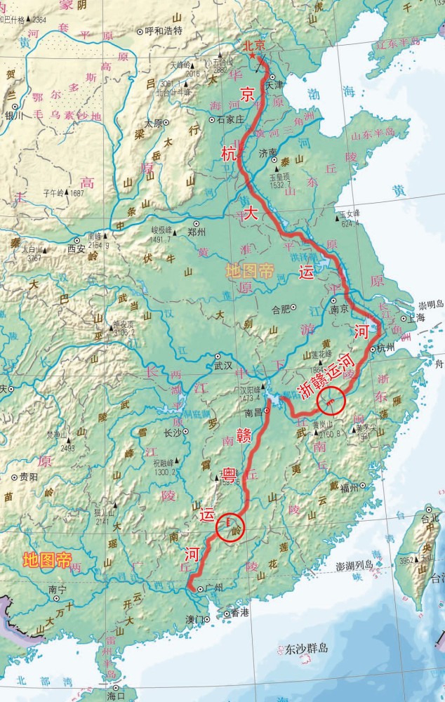 赣粤运河路线图信丰段图片