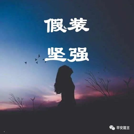 假裝堅強的一段辛酸話