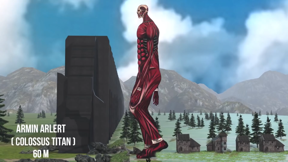 进击的巨人身高图艾伦进击形态15米成为始祖巨人后高度350米