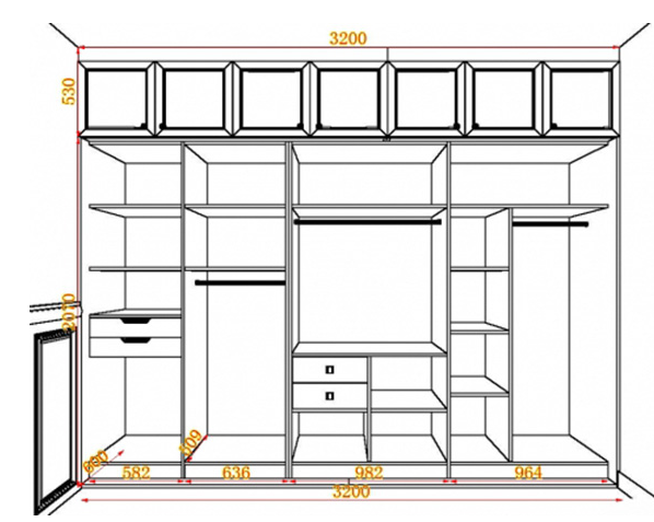 打了30年衣柜的老木工列出最详细的衣柜尺寸附内部结构图