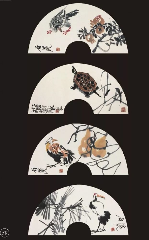 修车老头石溪的国画