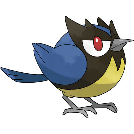 稚山雀是第八世代登场的宝可梦,与其进化形态蓝鸦是