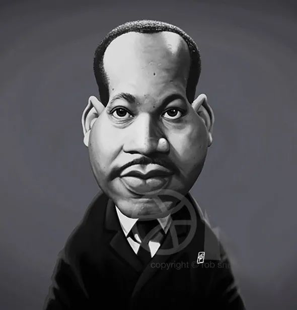 美国人权斗士马丁路德金漫像