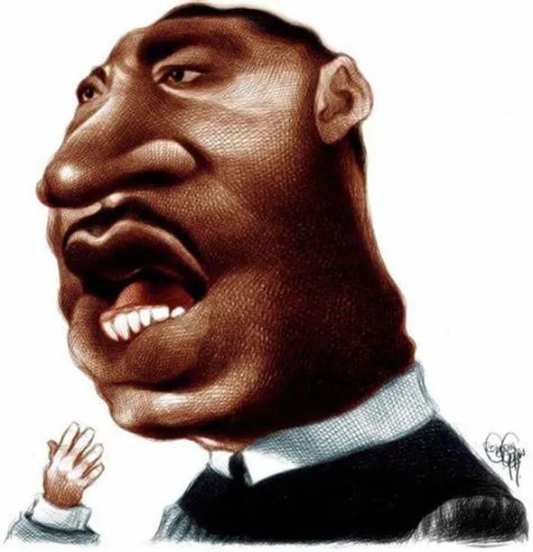 美国人权斗士马丁路德金漫像