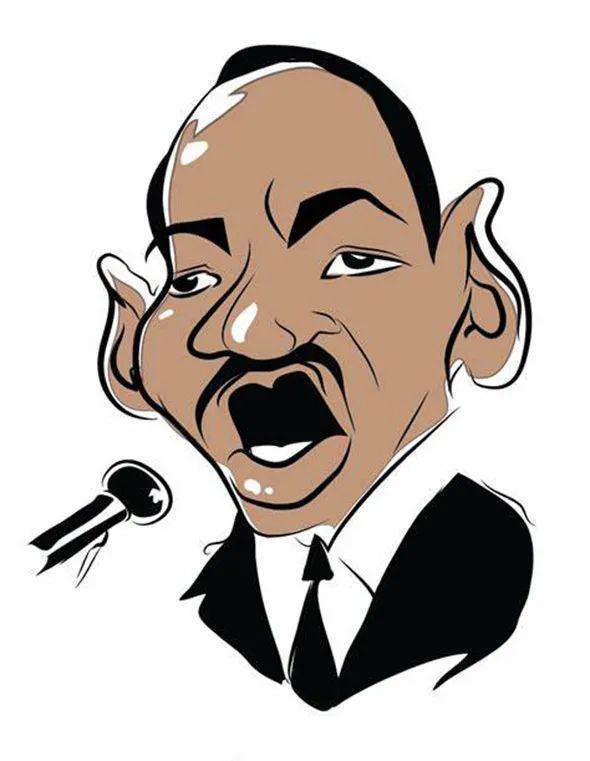 美国人权斗士马丁路德金漫像