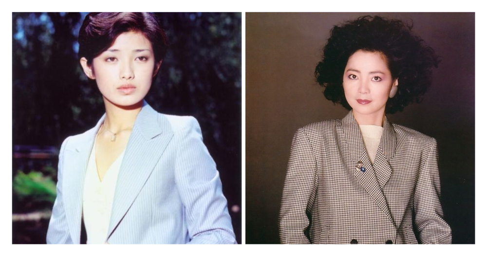 邓丽君山口百惠穿西装都喜欢搭泡面头风情显瘦又清纯好绝