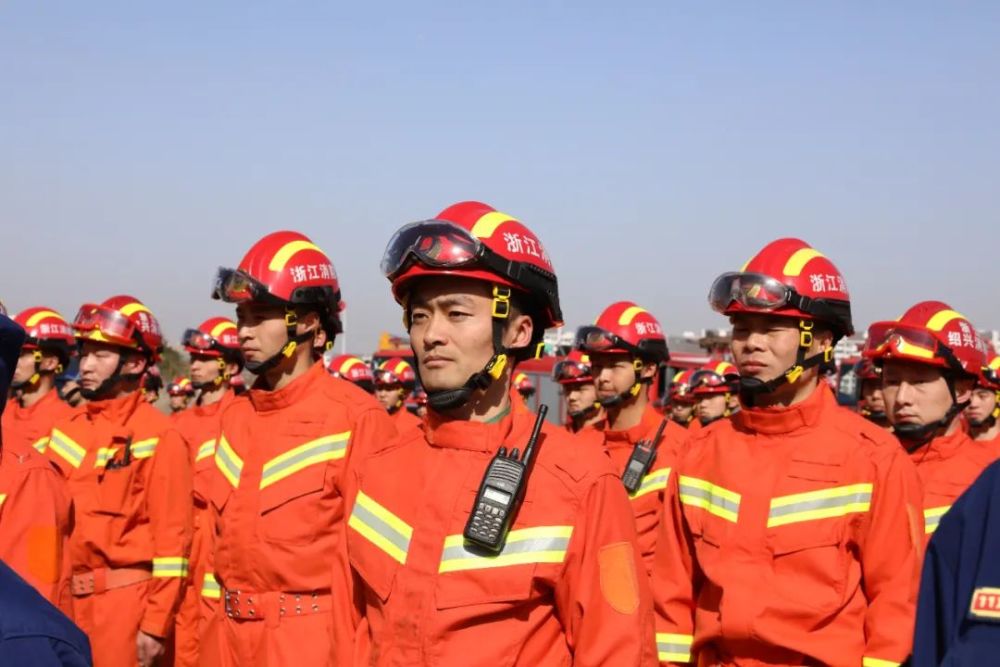 绍兴市消防救援支队举行2021年开训动员暨战勤保障技能拉练比武_腾讯