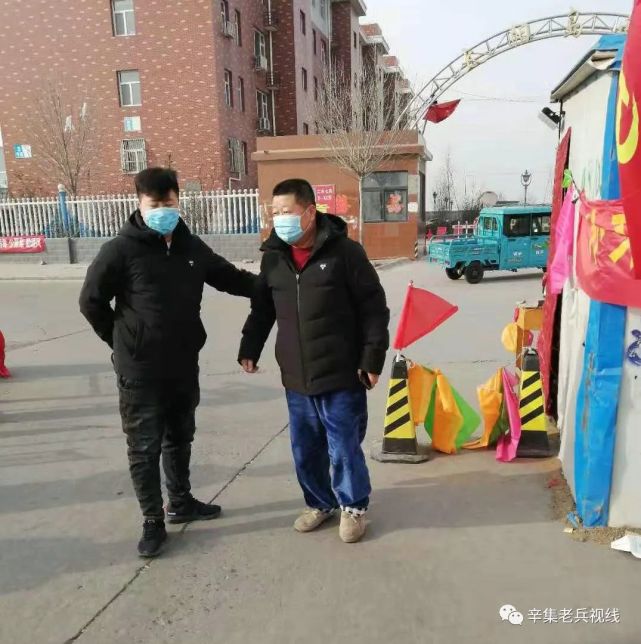 辛集市田家庄乡试炮营村"抗疫执勤点"上的那一抹一红