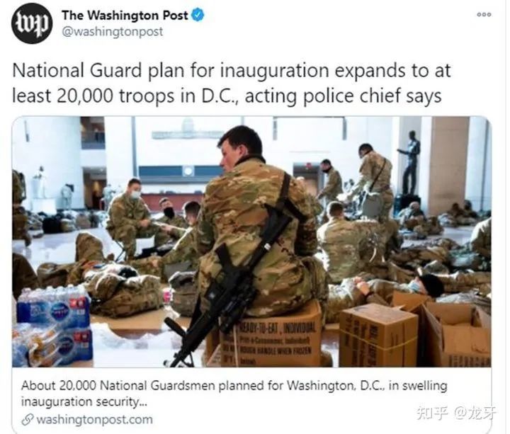 15万美军进驻华盛顿美国国会大厦内上演葛优瘫