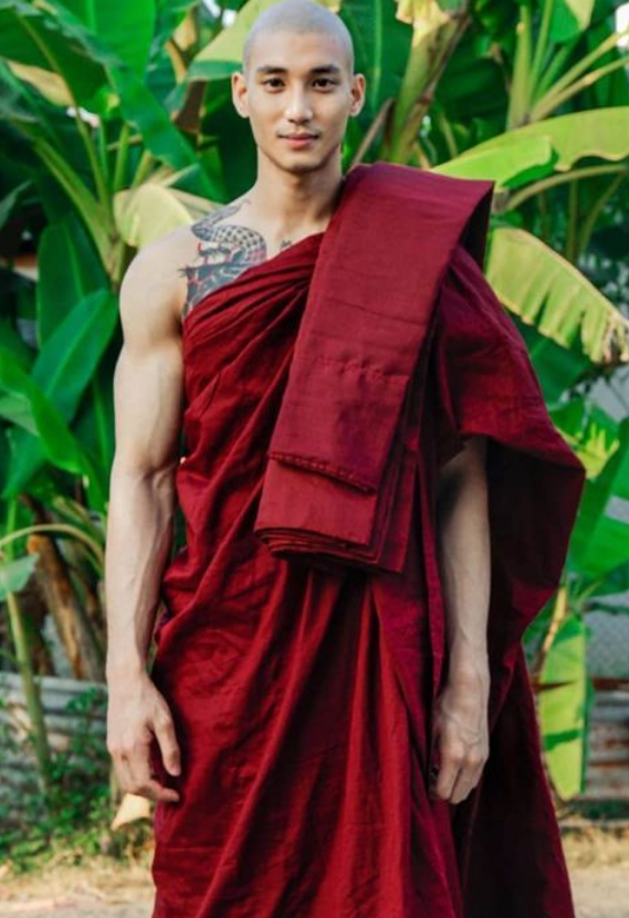 缅甸最帅和尚走红腹肌身材惹女士心动高颜值还撞脸金城武