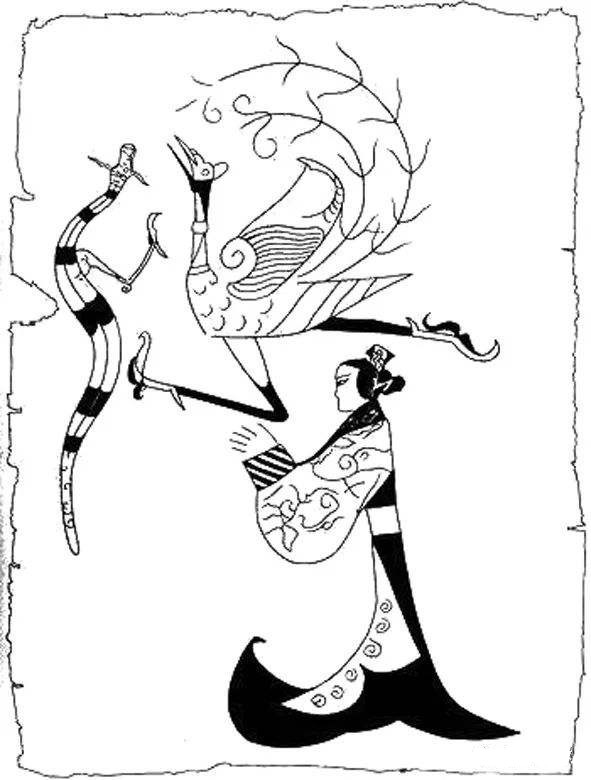 人物龙凤帛画幸好,长沙楚墓先后出土两幅旌幡[jīng fān]性质的帛画