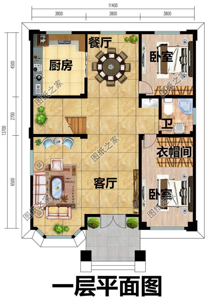 乡村自建进深13米的三层别墅,干净大气有露台,大部分家庭都能建