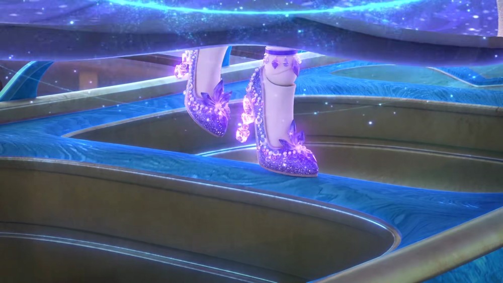 最后我们再来看看冰公主的鞋子吧.