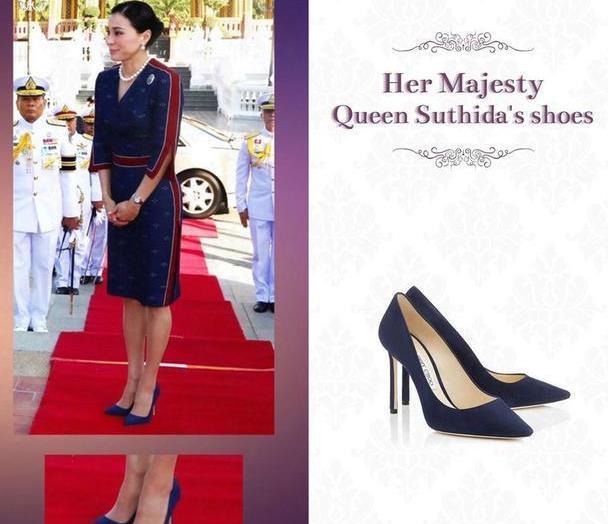苏提达可真能忍!穿旗袍配大红高跟鞋,陪泰王出席公务无视后宫团