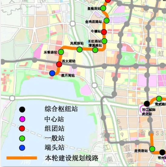 同时地铁7号线起自经开区省常中分校,终止于南沿江铁路金坛站,与延政