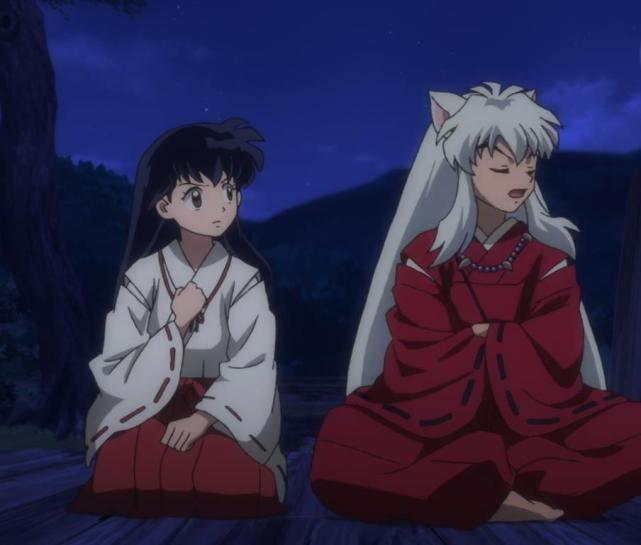 半妖的夜叉姬 犬夜叉和阿离去给犬大将守墓 褚叶是钢牙带大的 杀生丸 犬夜叉 半妖的夜叉姬 斗牙王 阿离 褚叶