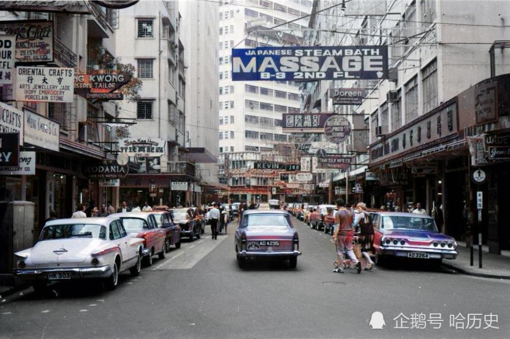 老照片30年代上海马路上奔驰汽车驰骋40年代香港美丽街景