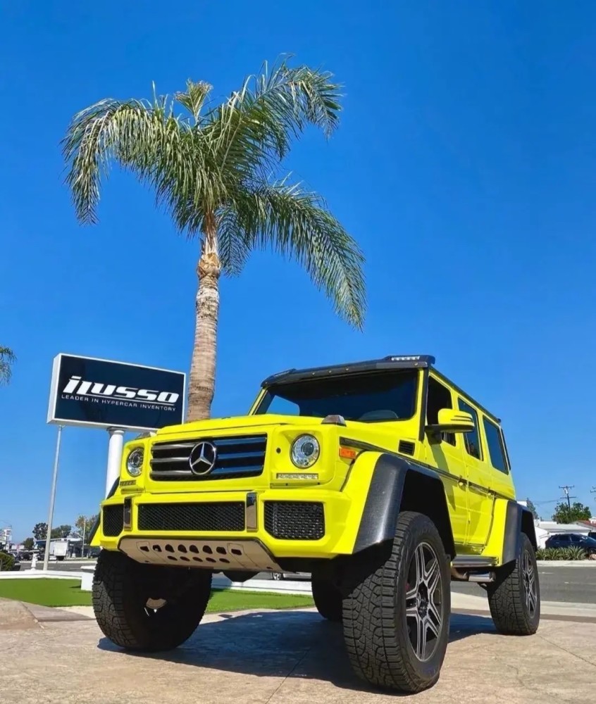 柠檬黄奔驰g级霸气侧漏