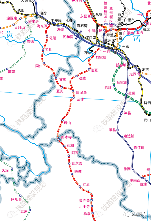 青海西宁至成都黄胜关铁路已开工设海东西化隆尖扎同仁甘加夏河等站