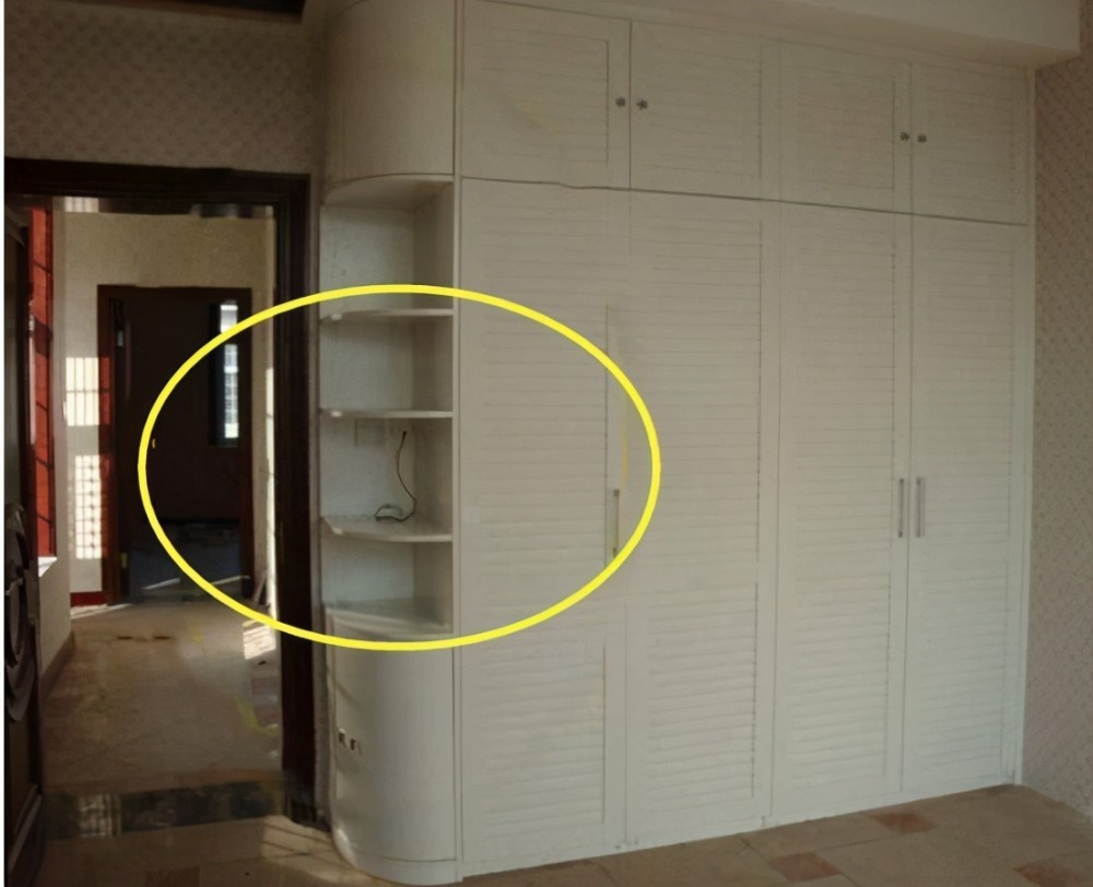 衣柜转角做弧形设计,既不实用也不美观,千万不要这样设计