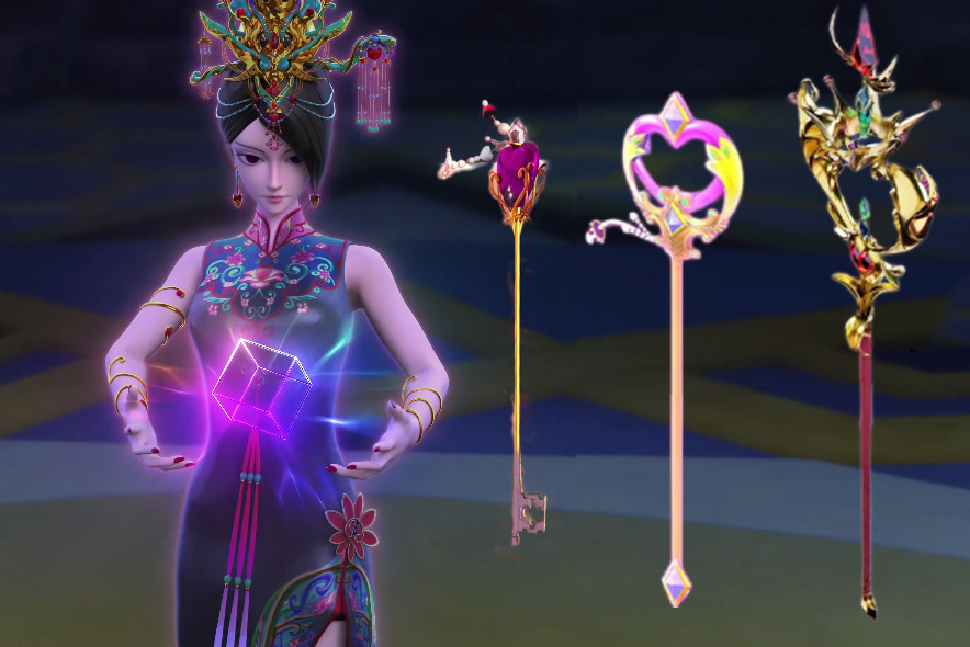 叶罗丽:圣级仙子魔法宝杖,时希款式变化多,黎灰的