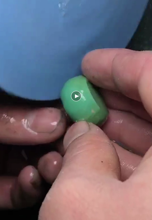 来看看郧西菜籽黄绿松石加工全过程，定制款