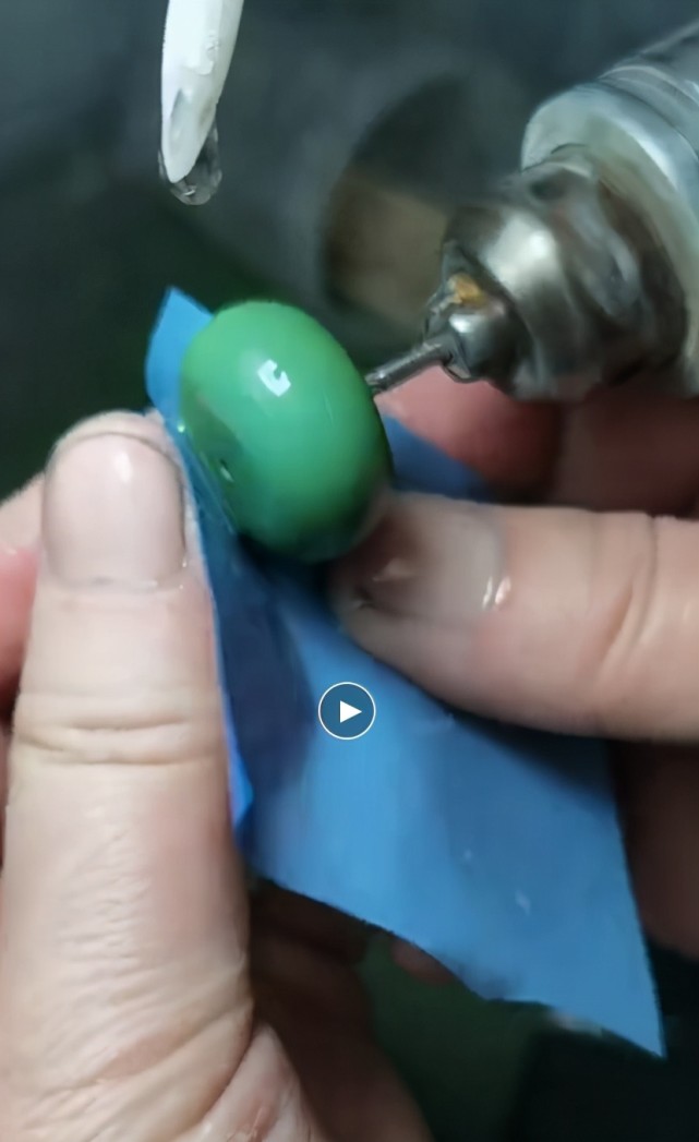 来看看郧西菜籽黄绿松石加工全过程，定制款