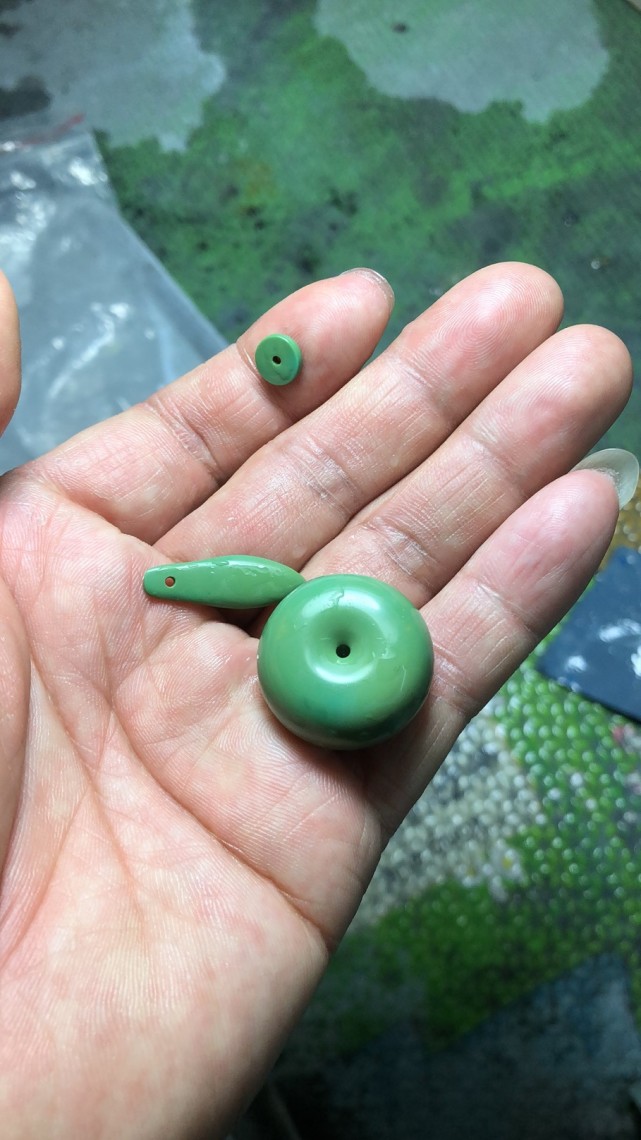 来看看郧西菜籽黄绿松石加工全过程，定制款