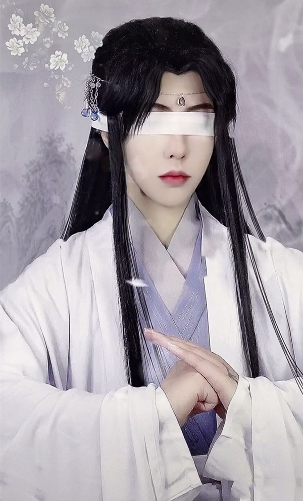 三个版本师昧cos白月光清纯瞎眼楚楚可怜华碧楠邪性霸气