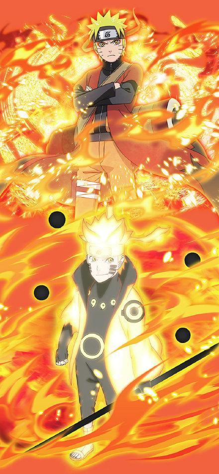 火影忍者战斗还是要加特效爆燃的六道鸣人佐助的替身使者