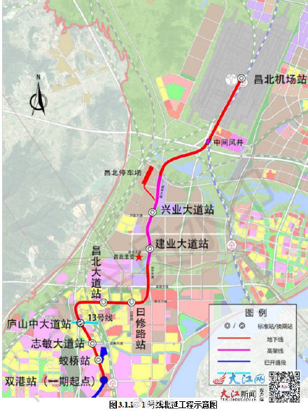 重磅南昌地铁1号线北延工程将设站8座8号线首度浮出水面