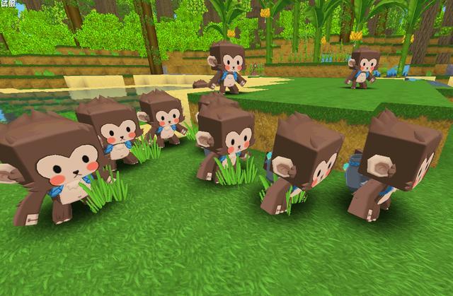 迷你世界全新雨林冒险模式驯服猴子收集香蕉玩家秒变美猴王