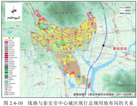 线路及站点的设置有利于带动泰安市中心城区及磁窑华丰城镇组群的社会
