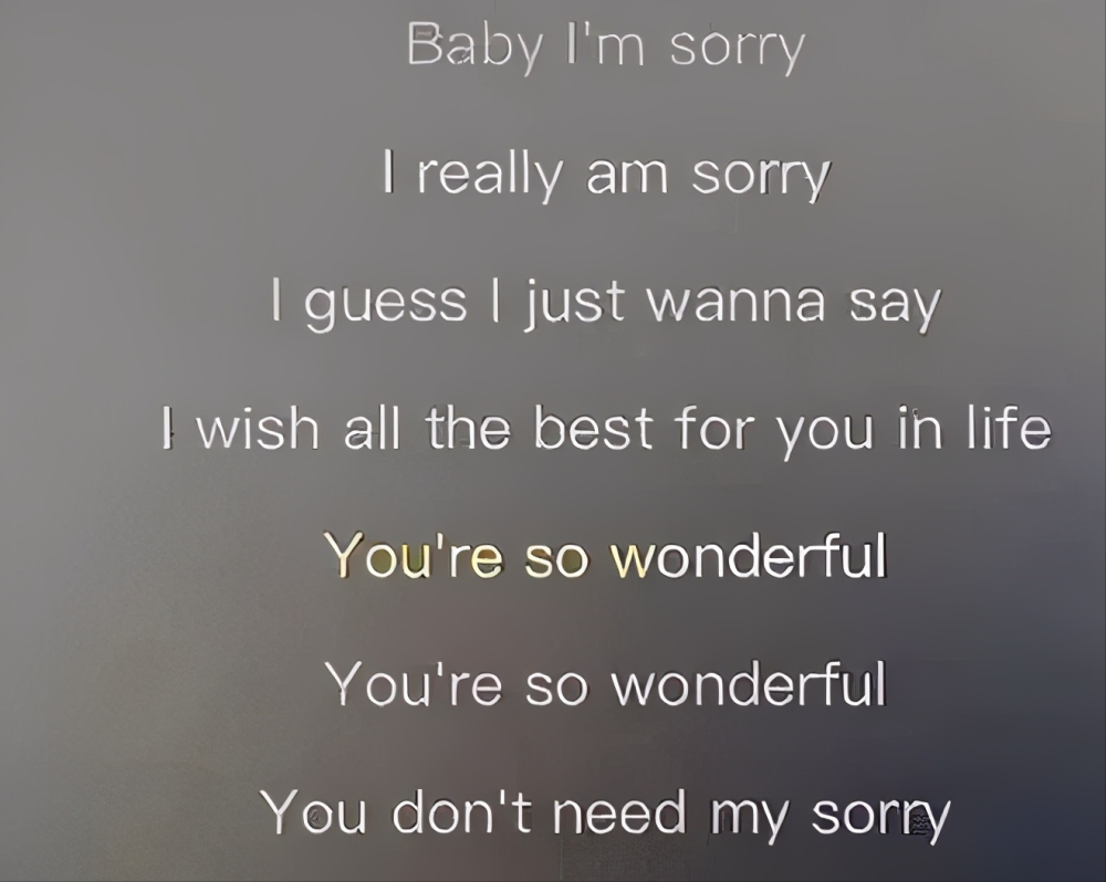 带着一点愧疚和不舍,陈妍希还为男友写了首满怀歉意的歌曲《sorry》.