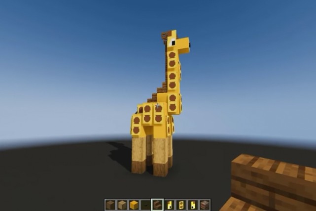 我的世界:mc中的建筑艺术,用方块打造惟妙惟俏的生物,玩家:像