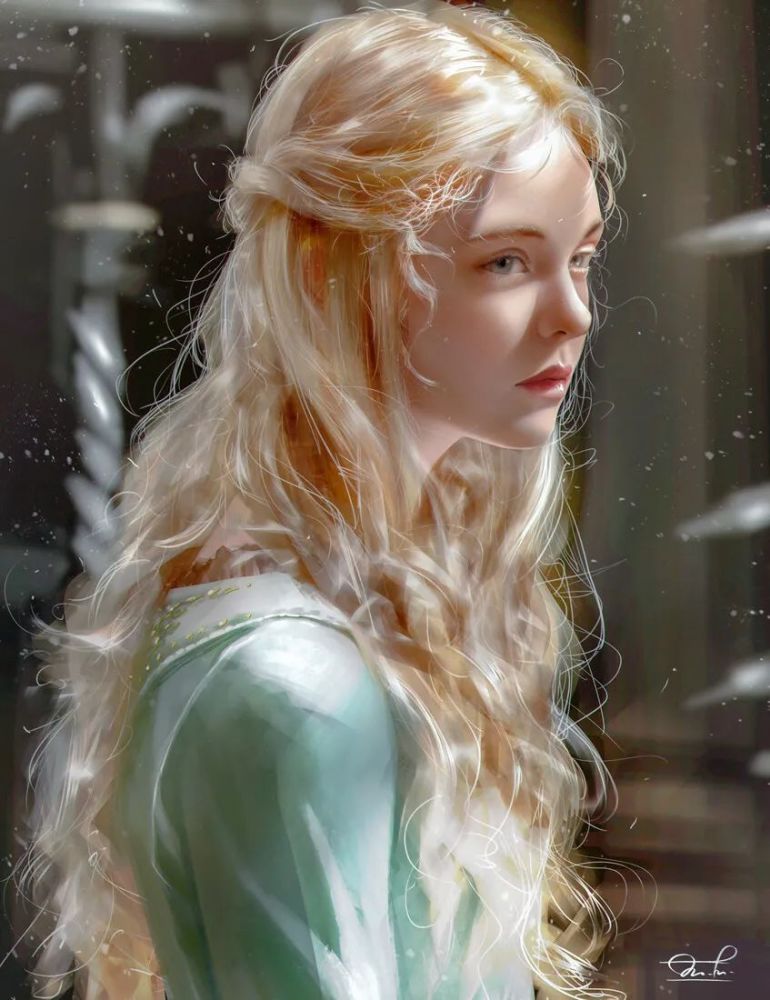 恰到好处的光影正好洒在美丽的脸颊上一组超美人物作品幻景城