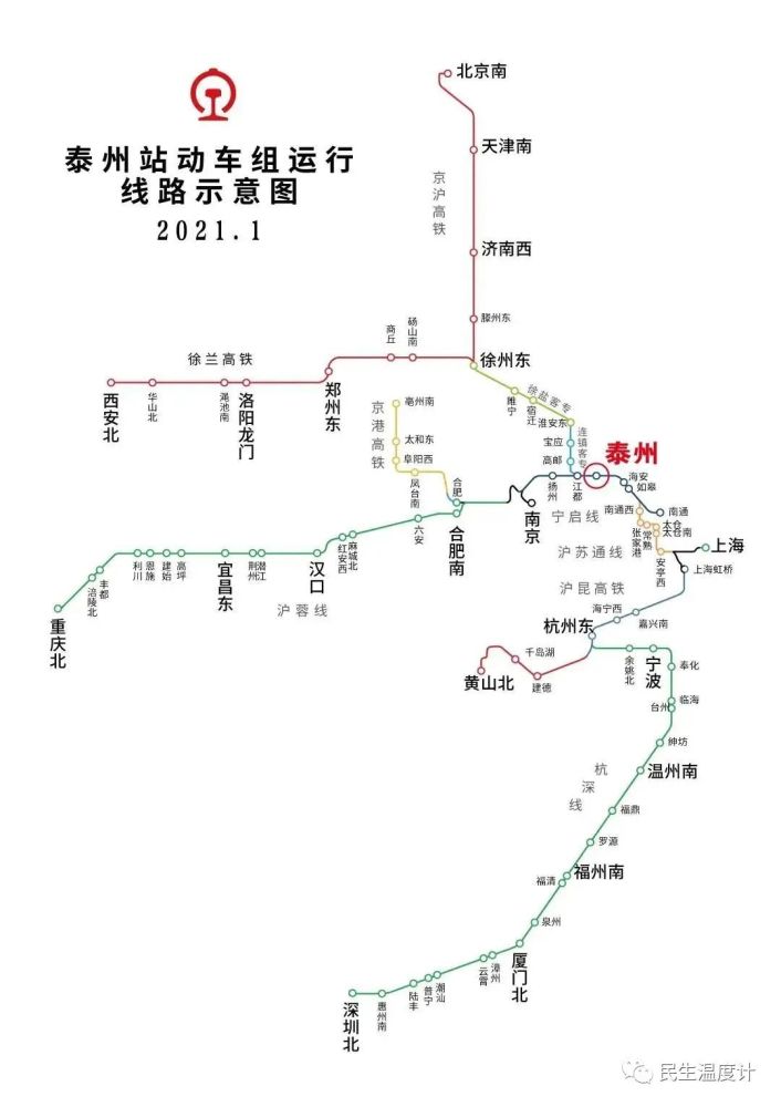 1月20日铁路调图:江苏13个设区市全部实现高铁直达北京!