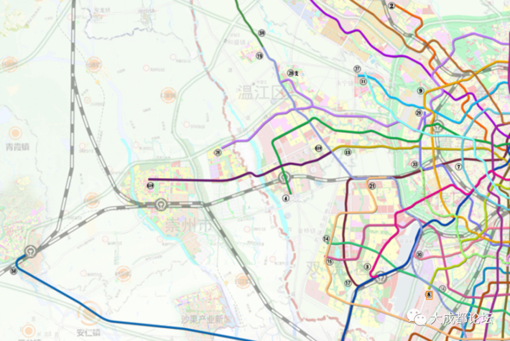 崇州地铁规划图高清图片