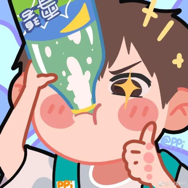 情侣头像第三十二期卡通动漫系列五丨喝饮料