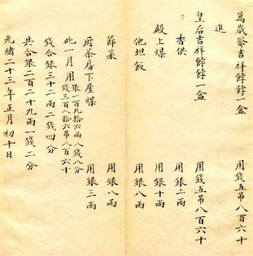 清末瑾妃用楷书记的账单,这字体比书法家更胜一筹,让现代人汗颜