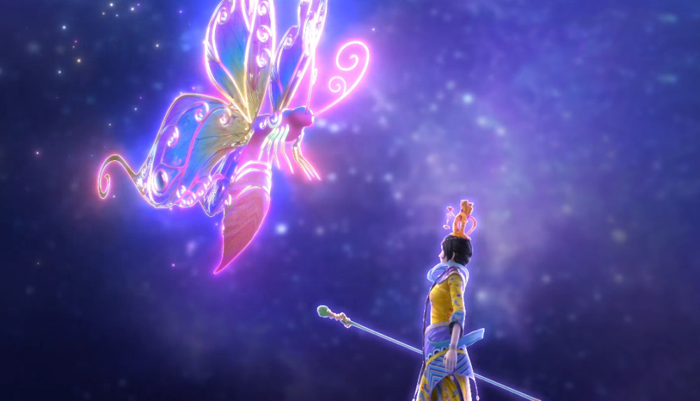 叶罗丽灵公主圣兽首次出现花灵蝶非常漂亮可惜登场就封印